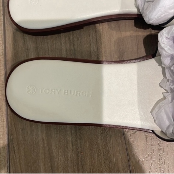 Tory Burch Ines Leather Slide Ivory s9 - Picture 4 of 8